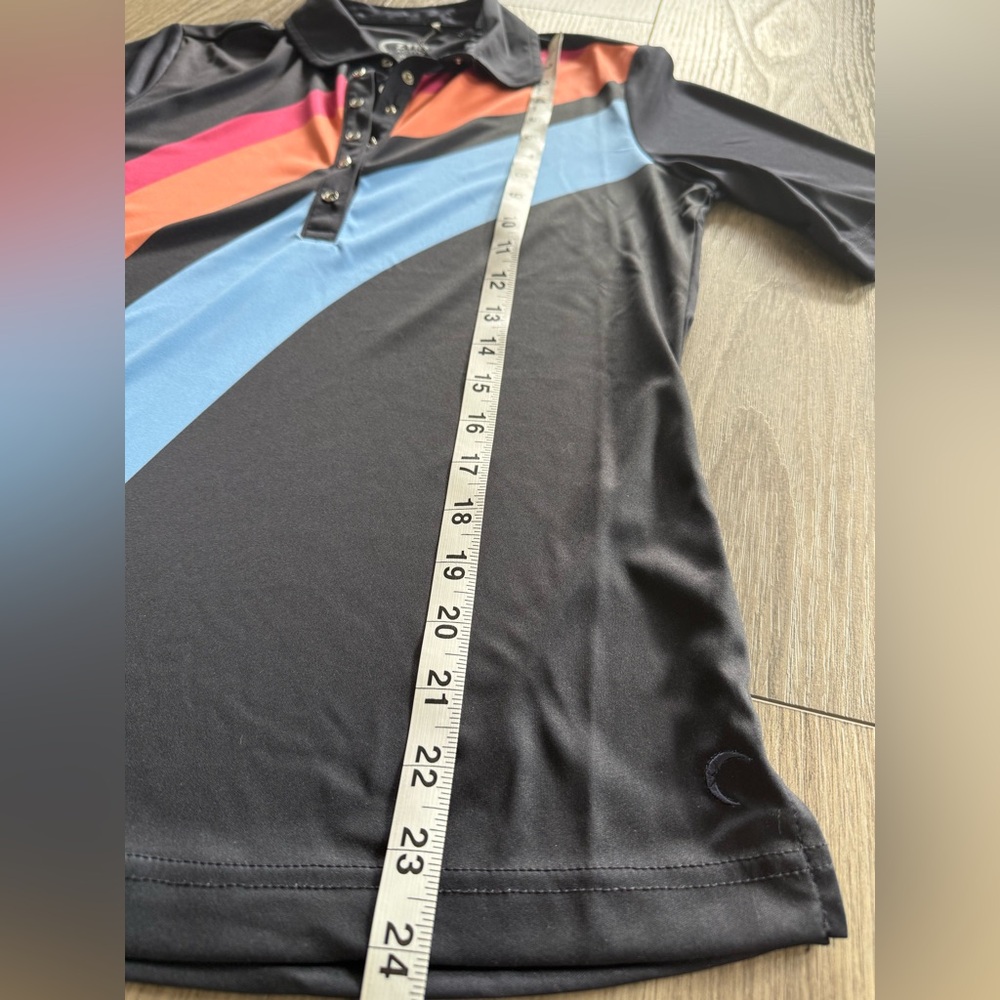 Zyia Active Women’s Clubhouse Polo Rainbow Golf Shirt Large - Picture 5 of 7